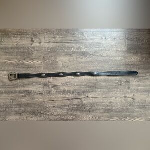 Fashion Nova Black Studded Leather Belt